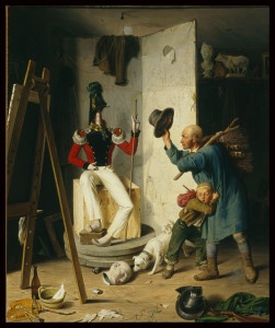 Heinrich von Rustige 1810-1869 Le paysan dans l’atelier, vers 1839 Huile sur toile © Stiftung Sammlung Volmer, Wuppertal
