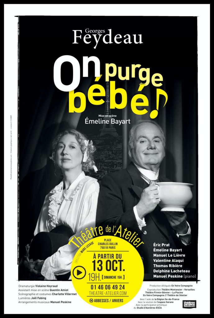 On purge bébé de Georges Feydeau. mise en scène d' Emeline Bayart. Théâtre de l'Atelier. © Caroline Moreau. 