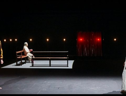 Le jeu des ombres de Valère Novarina. Mise en scène de Jean Bellorini. Semaine d'Art. festival d'Avignon. TNP. © Christophe raynaud de Lage