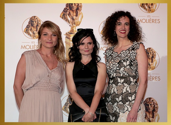 Ludivine de Chastenet, Salomé Lelouch, Caroline Rochefort aux Molières © DR, site Théâtre Actuel