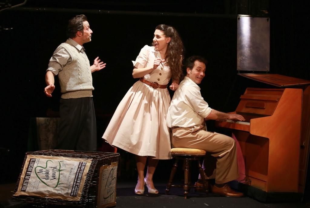 Marion Préité, aux côté de Fabian Richard et Cyril Romoli. - Comédiens ! de  Samuel Sené et Éric Chantelauze © Laurencine Lot 